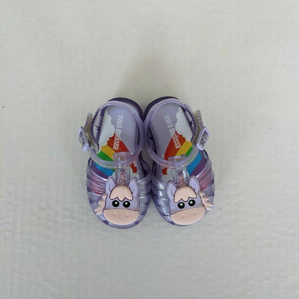 NWT Mini Melissa Unicorn Lilac Size 5 Possession Sandals